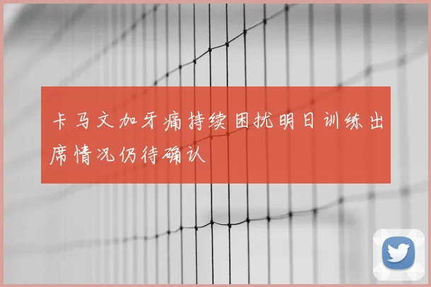卡马文加牙痛持续困扰明日训练出席情况仍待确认